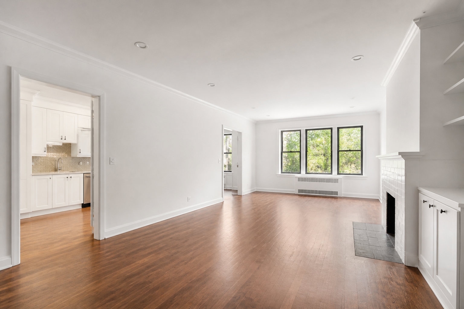 Same living room after completed renovation